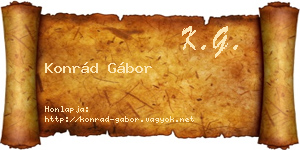 Konrád Gábor névjegykártya