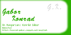 gabor konrad business card
